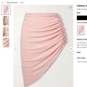 Norma Kamali Side Slit Mini Skirt